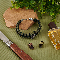 3 шт. 3-х цветные латунные бусины в виде черепа KK-FG0001-22