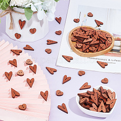 200 шт. деревянные пуговицы 2 стилей FIND-GO0001-91