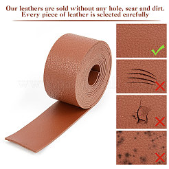 2 м плоский односторонний ремешок из искусственной кожи с рисунком личи LC-WH0010-02B-03