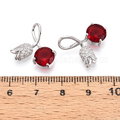 Латунные микро проложить кубического циркония подвески KK-T074-72P-02