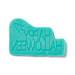 Diy слово счастливый хэллоуин пищевые силиконовые Молды DIY-G057-A14