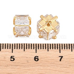 Perles de zircone cubique claires en laiton&nbsp;KK-B186-21C-G