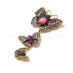 Креативная длинная брошь из сплава с тройной бабочкой PW-WG59366-02