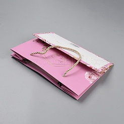 4шт 4 цвета бумажные сумки с цветочным принтом&nbsp;ABAG-WH0045-15