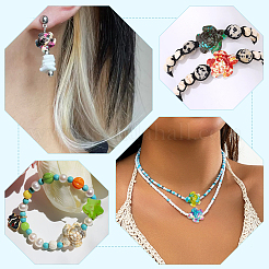 108шт 9 цвета синтетические бирюзовые бусины G-NB0005-43