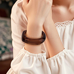 2шт 2 цвета имитация мрамора акриловый браслет для женщин&nbsp;BJEW-HY0002-04A