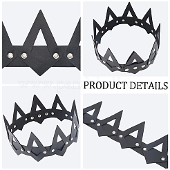 Bandeaux couronne en similicuir PU&nbsp;AJEW-WH20019-119