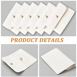 6 шт. ПВХ-мешки для хранения ювелирных изделий с кнопками из золотистого сплава ABAG-CL0001-16