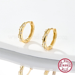 Серьги-кольца с кубическим цирконием для женщин EJEW-F317-13G