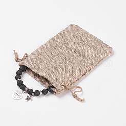 Bracciali elasticizzati in pietra mista naturale e sintetica&nbsp;BJEW-JB03772