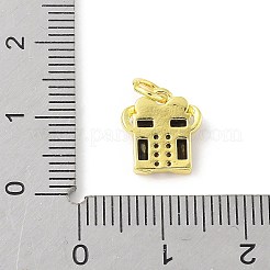Pendentifs avec zircon cubiques à micro-pavés en laiton&nbsp;KK-Z101-02G-04