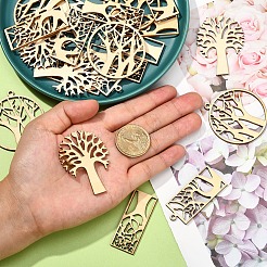 100шт деревянные подвески&nbsp;WOOD-CJ0001-62