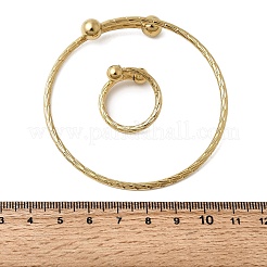 201 комплект браслетов-манжет и колец-манжет из нержавеющей стали SJEW-Z004-01G-02