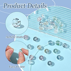 Прозрачные акриловые бусины&nbsp;MACR-YW0003-91A