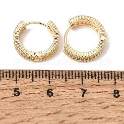 Micro ottone spianare zirconi Orecchini a cerchio&nbsp;KK-CBACA55-01G