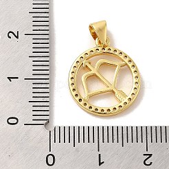 Pendentifs en laiton avec micro pavé de zircone cubique&nbsp;KK-M273-05K-G
