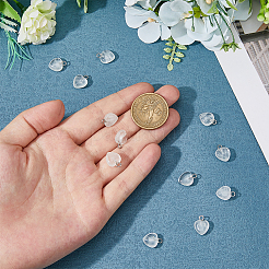 12 шт. подвески в форме сердца из натурального кварцевого кристалла&nbsp;G-FI0001-29