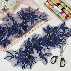 2 шт. химический волокнистый утюжок акриловый вышитый кружевной воротник&nbsp;DIY-ME0001-89A