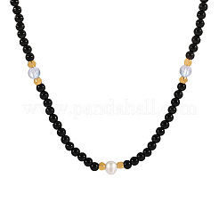 Элегантные круглые бусины из натурального черного оникса (окрашенного и нагретого) WB9753