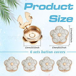 6 bouton de manchette en alliage de zinc&nbsp;BUTT-ME0001-50B-02