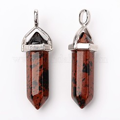 Colgantes puntiagudos de obsidiana caoba sintética&nbsp;G-F295-03F