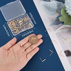 30 шт. латунные серьги-гвоздики KK-CN0002-05