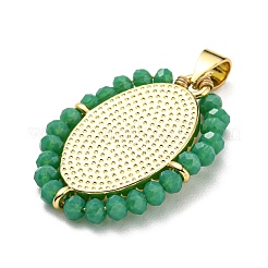 Латунь со стеклянными подвесками KK-G472-03G-01