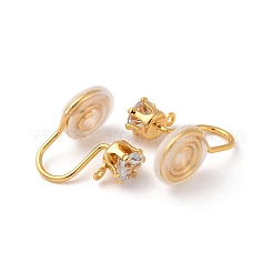 Фурнитура для ушей из латуни с микропаве из кубического циркония&nbsp;LS-KK-F898-15D-G