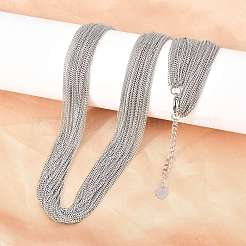 Mehrreihige Halsketten aus Edelstahl 304 für Damen&nbsp;NJEW-D326-01P