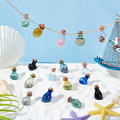 2 набор из 2-х видов мини-стеклянных бутылок GLAA-BC0001-32