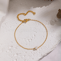 Минималистичные браслеты из круглых бусин из натурального жемчуга&nbsp;QE4530