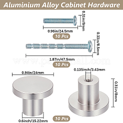 10 Satz Schrankbeschläge aus Aluminiumlegierung&nbsp;FIND-GF0007-67P