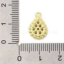 Pendentifs et breloques en laiton plaqué or 18 carat véritable avec micro pavé de zircones cubiques&nbsp;KK-S396-03B