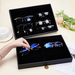 8 сетчатый чехол из МДФ с органайзером из искусственной кожи для солнцезащитных очков&nbsp;ODIS-WH0099-129