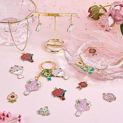 Подвеска в виде цветка из эмали из сплава 18 шт. JX226A