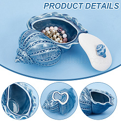 Фарфоровая банка для хранения в океанском стиле с крышкой AJEW-WH0348-180E