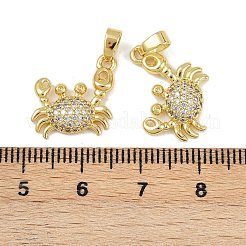 Ottone micro spianare pendenti zirconi&nbsp;KK-F908-04G