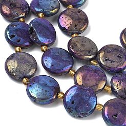 Galvanisierte natürliche Druzy Geode Kristallperlen Stränge&nbsp;G-G459-04G