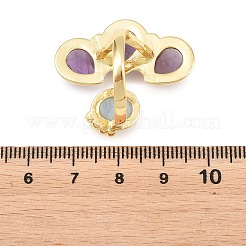 Manschettenringe aus natürlichem Amethyst und natürlichem Aquamarin&nbsp;GG-G001-03G-05