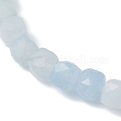 Браслеты из натуральных аквамариновых бусин для женщин&nbsp;BJEW-JB13335-02