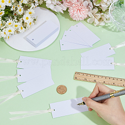 50 Stück leere rechteckige weiße Papiergeschenkanhänger&nbsp;CDIS-CN0001-03B