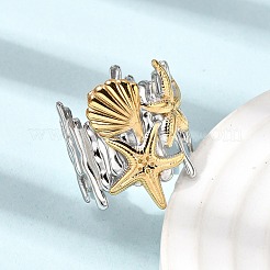 Offene Manschettenringe aus 304 Edelstahl für Damen&nbsp;RJEW-K316-01GP