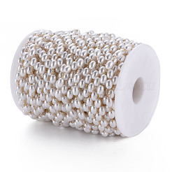 Цепочки из нержавеющей стали 304 и пластика ABS с имитацией жемчуга CHS-S008-015G