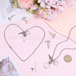 2 collar colgante de acero inoxidable 304&nbsp;NJEW-DR00037