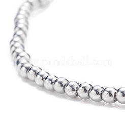 Bracciale elasticizzato con perline rotonde in vetro da donna&nbsp;BJEW-JB07911-05