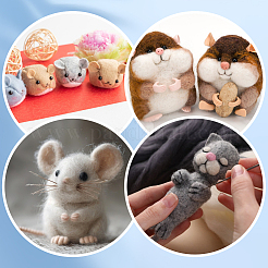 10 стиль иглопробивной валяния шерстяной ровницы&nbsp;DIY-GF0011-03