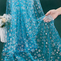 Nylonnetzstoff mit Schneeflockenmuster&nbsp;DIY-WH0581-11C