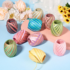 10 рулон 10-х цветной натуральной веревки из рафии&nbsp;OCOR-TA0002-25