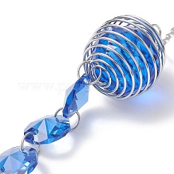 Стеклянные круглые и восьмиугольные бусины подвесные ловцы солнца&nbsp;HJEW-JM04617-01