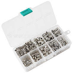 Трубчатые полые шарики сплава тибетский стиль TIBEB-KS0001-04AS